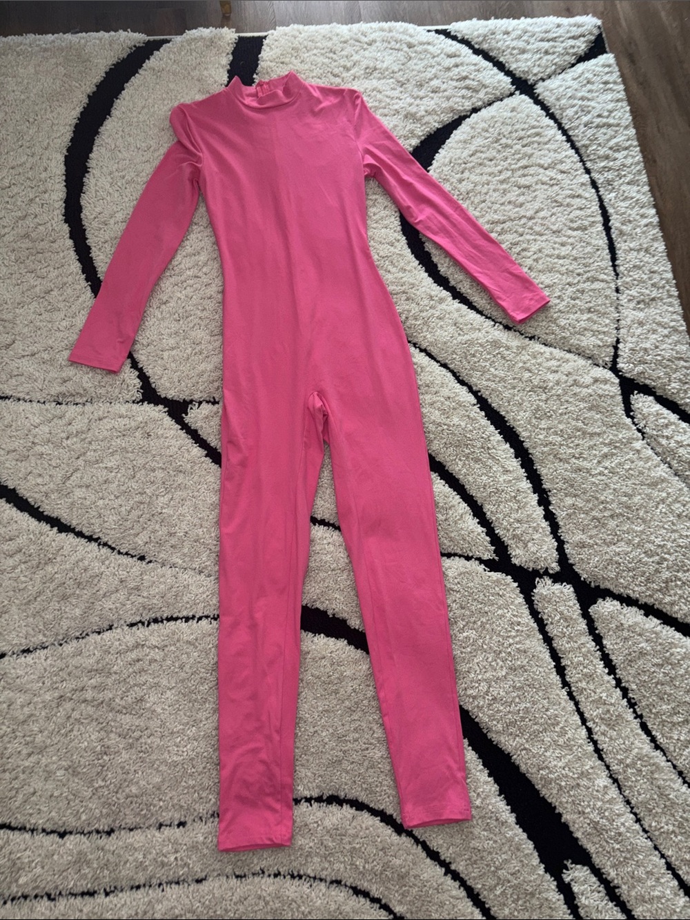SHEIN Hot Pink Long Sleeve Jumpsuit Romper